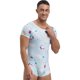 thumbnail image 4 of Mono Sexy de manga corta con botones en la entrepierna para hombre, pijama, mono con estampado de dibujos animados, ropa de dormir, traje de baño, 4 of 5
