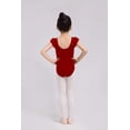 thumbnail image 4 of Girls Ballet Leotard Short Sleeve with Ruffle, Stretch Fit Dancewear for Ballet, Gymnastics & Dance Class, 4 of 5