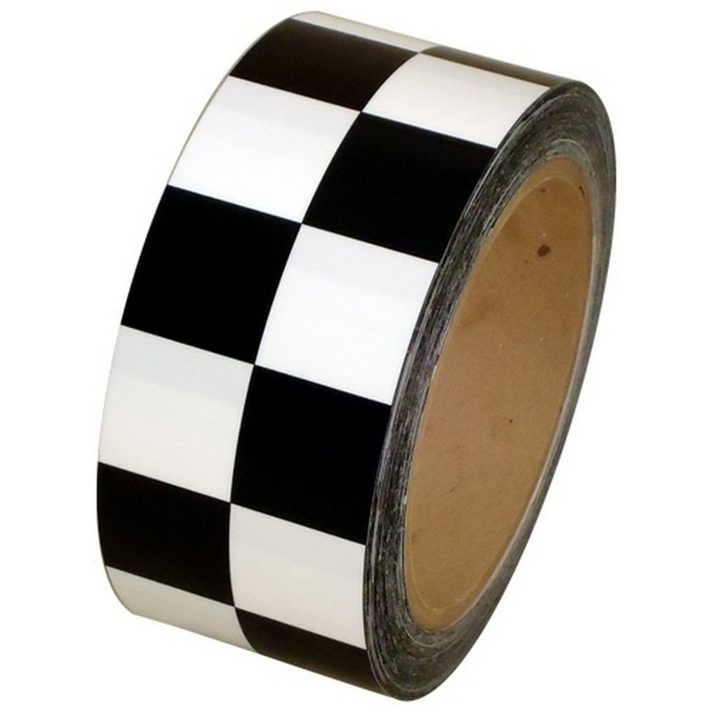 Checkerboard Vinyl Tape 2" X 36 Yard Roll Black / White