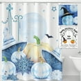 thumbnail image 1 of Whimsical Rideau de Douche Halloween Citrouilles & Chapeaux de Sorcière, 1 of 4