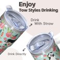 thumbnail image 4 of 20OZ Dog Paw Print Outdoor Tumbler with Handle Straw and Lid Travel Coffee Cup Cute Drinkware for Women Friends Great Holiday Birthday Gifts Portable and Durable, 4 of 6