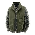 thumbnail image 2 of BiZtdJrK Big and Tall Vests for Men Zip Up Sleeveless Cargo Jackets Lightweight Outdoor Windbreaker for Golf Safari Travel Fishing Hiking Army Green XL, 2 of 9