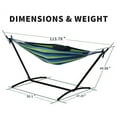 thumbnail image 6 of HCY Hammock with Stand, 550lbs Space Saving Steel Stand Weather Resistant with Carrying Bag for Outdoor Indoor Patio -Blue,Oasis Stripe, 6 of 7