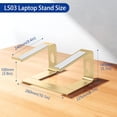 thumbnail image 4 of LS Aluminum Laptop Stand Ergonomic Detachable Computer Stand Riser Holder Notebook Stand Compatible with Air Pro Dell HP Lenovo More .Laptops (Silver), 4 of 9