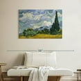 thumbnail image 2 of Elephant Stock Wheat Field With Cypresses Painting Wall Art - Horizontal Canvas Wall Art - Living Room Wall Decor - Nature Canvas - Blue And Green Decor By Vincent Van Gogh - 39" x 26", 2 of 8