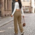 thumbnail image 6 of VV AVEORS Cargo Sweatpants For Women Baggy Drawstring Waist Hiking Pants Lightweight Y2k Athletic Joggers With Pockets Light Brown S, 6 of 7