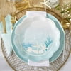 Kate Aspen Beach Party 9 Premium Paper (Set of 16) Decorative Plates, 9 Inch, Aqua