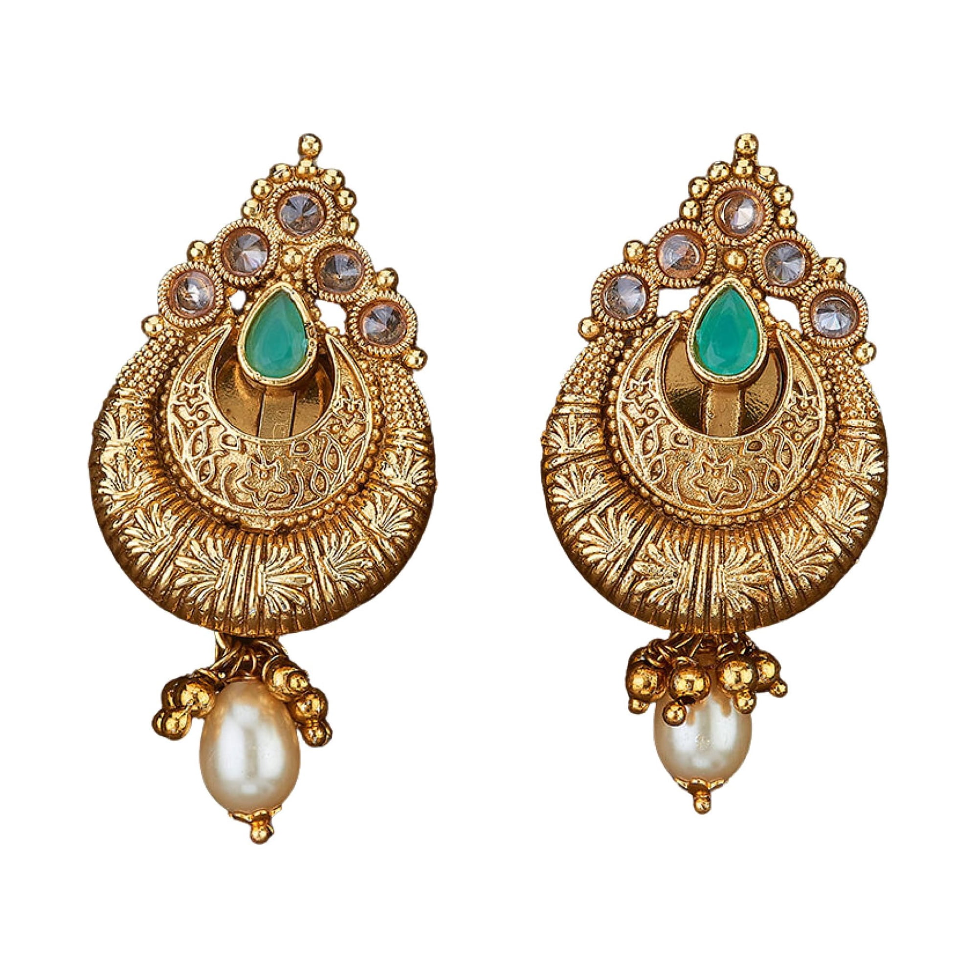 tops earrings gold design