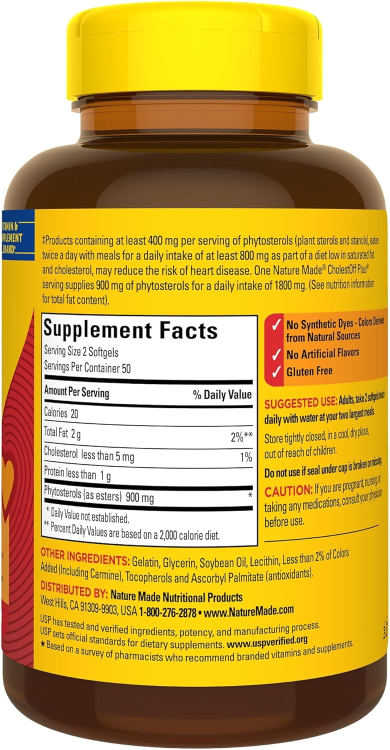 Nature Made CholestOff Plus Softgels, 100 Count
