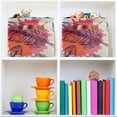 thumbnail image 7 of GZHJMY 2 Pack Collapsible Organizer Storage Bins with Feather Seamless Cute Print,14.2"x10.2" Rectangular Fabric Baskets with Sturdy Leather Handles for Home/Office/Bathroom, 7 of 7