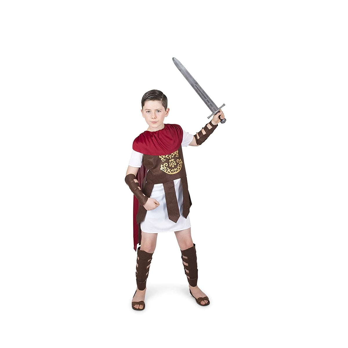 Boys Roman Solider Warrior Rome Gladiator Book Week Fancy Dress Costume Hero 
