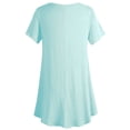 thumbnail image 2 of Made by Johnny Women's Tunic Top Casual T Shirt for Leggings S-5XL Plus Size L AQUA, 2 of 6