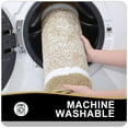 thumbnail image 4 of DISEN Bathroom Rugs 24x16, Extra Soft and Absorbent Microfiber Bath Mat, Non-Slip, Machine Washable, Quick Dry Shaggy Bath Carpet, Suitable for Bathroom Floor, Tub, Shower (Beige and White), 4 of 6