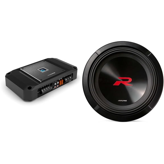 Alpine R2-W12D4 12" R-Series Sub w/ R2-A75M Mono Amp Bundle