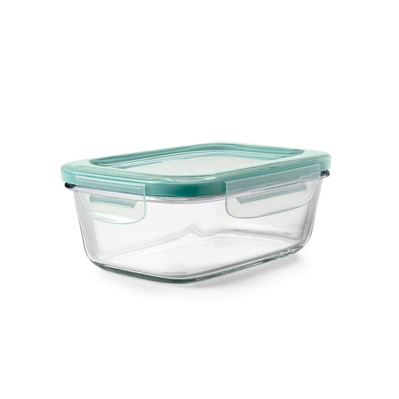 OXO Softworks Smart Seal 3.5 Cup Glass Rectangle Container, Well Suited to Refrigerator Organization