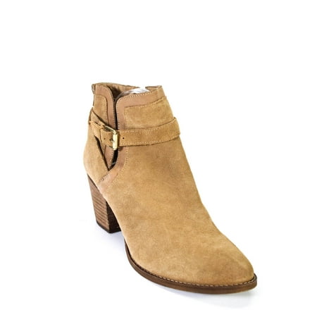 

Pre-owned|Sam Edelman Womens Maurine Stacked Heel Side Split Ankle Boots Brown Size 11
