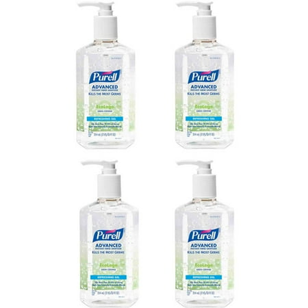 PURELL Advanced Green Certified Refreshing Gel Instant Hand Sanitizer, 12 fl oz, 4 count