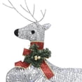 thumbnail image 4 of Benjara Outdoor 120 LED Light Christmas Decor Reindeer Set of 6- Silver Metal, 4 of 9