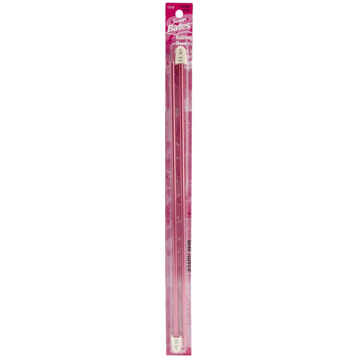 Silvalume Single Point Knitting Needles, 14', Size 9, Red