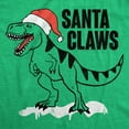 thumbnail image 2 of Mens Santa Claws T Shirt Funny Xmas Dino T Rex Joke Tee for Guys Graphic Tees, 2 of 9