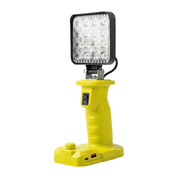 YIEMEEN 18V Battery Powered 16 LED Adjustable Brightness Work Light for P107,P108,P189,