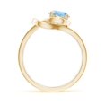 thumbnail image 2 of Angara Natural 0.72 Ct. Aquamarine Solitaire Ring in 14K Yellow Gold for Women (Ring Size: 11.5), 2 of 10