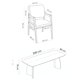 thumbnail image 4 of Juego de Comedor de Madera para 8 Personas con Mesa y 8 Sillas Tapizadas, Comedor y Cocina, Midtown Concept Dakar, Nogal y Gris Claro, 4 of 5