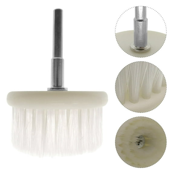 Raindrops Electric Drill Brush Attachment for Cleaning from Surfaces White