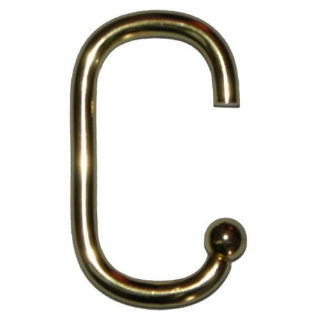 C Type Brass Heavy Weight Metal Shower Curtain Hooks Set Of 12