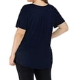 thumbnail image 3 of Bouanq Women's Plus Size Tunic Tops T Shirt Floral Casual Swing Blouse, 3 of 4