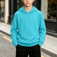 thumbnail image 2 of Amkhujs Boys Shirts Fall Fashion Long Sleeve Lightweight Sweatshirts Casual Loose Solid Pullover Hoodies for Going Out Wear, 2 of 9