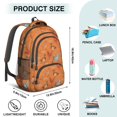 thumbnail image 5 of Rooster and Farm Orange Pattern Cute School Backpack Bag with Padded Back and Adjustable Shoulder Straps 16.9 X 12.6 X 5.9 Inches, 5 of 5