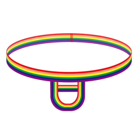 TIHLMK Men's Underwear Men's Fashion Hot Gay Underwear Rainbow Stripes Elasticity Ring Underwear