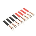 thumbnail image 2 of Conector de pala en Y, tornillos dobles chapados en cobre, bloqueo de 45°, conector de cable de altavoz para 4mm de diámetro, 2 of 8