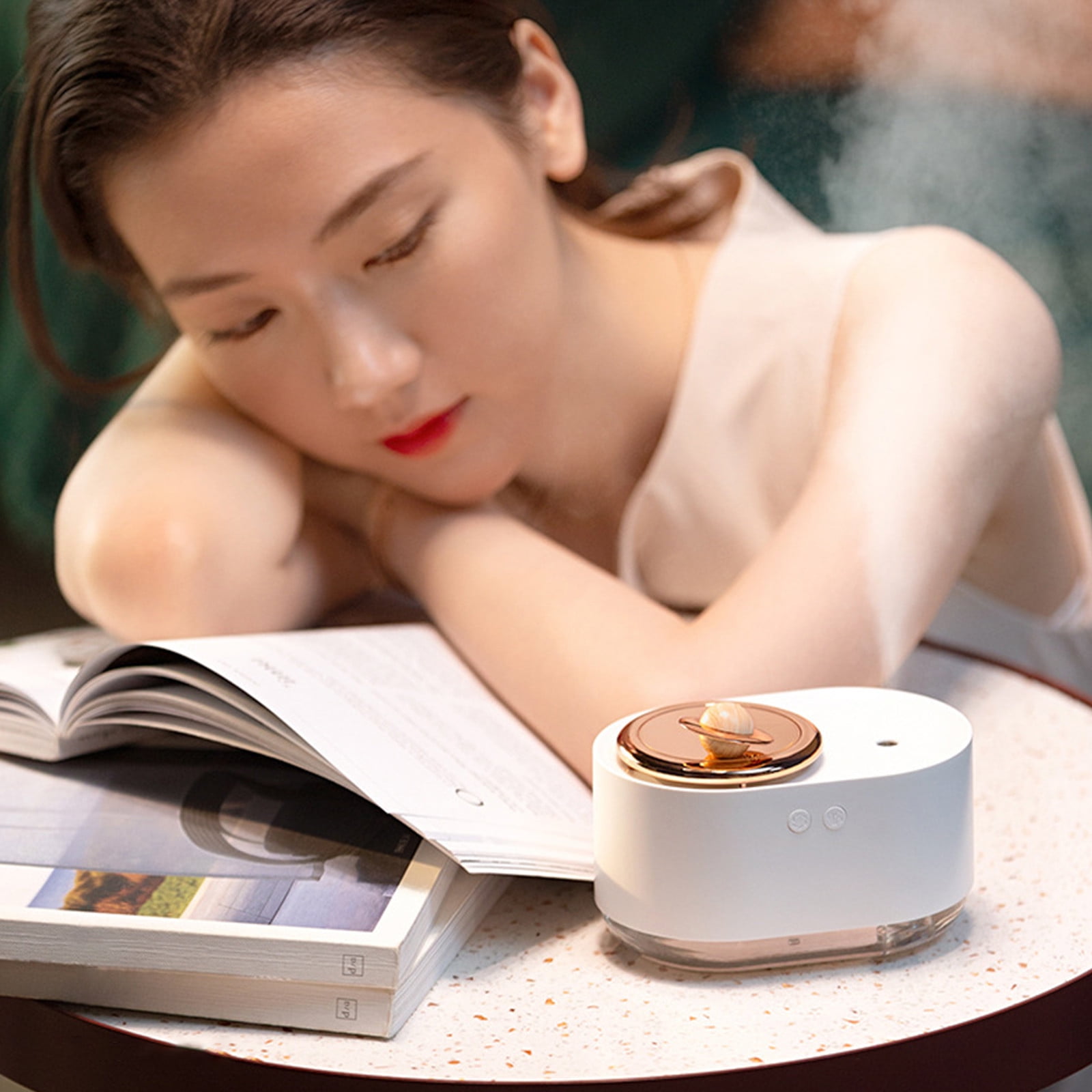 TUOBARR Valentines Day Savings Clearance 2024! Cool Mist Humidifiers For Bedroom, Portable Small Desktop Humidifier With Night, USB Mini Rotating Humidifiers For Bedroom & Office Desk