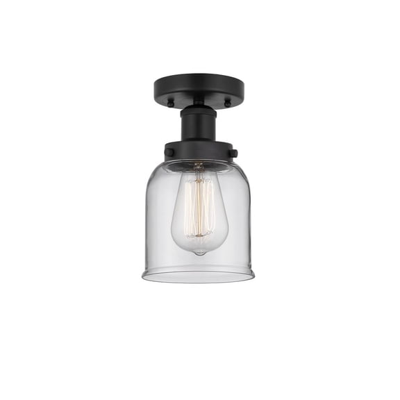 Innovations Lighting - Bell - 1 Light Semi-Flush Mount In Industrial Style-8.25