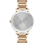 Movado Evolution Series Womens Rose Gold PVD Stainless Quartz Watch 3600824