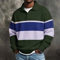 thumbnail image 5 of Horkkom Men Pullover Sweatshirt Fall Outfits Striped Sweatshirt Trendy Casual Sweatshirt L, 5 of 7