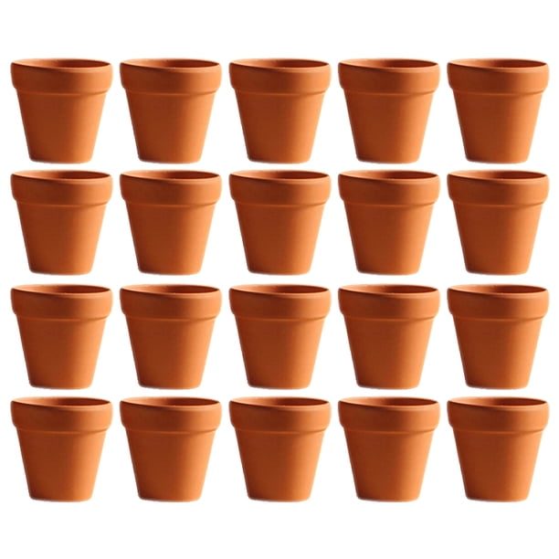 FELTECHELECTR 20 macetas de terracota rojas con agujero para cactus y suculentas (3 x 3 cm)