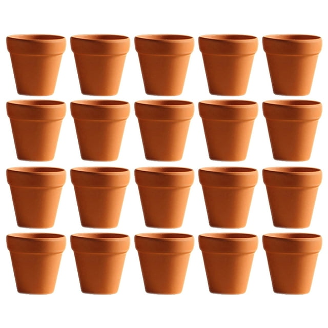FELTECHELECTR 20 macetas de terracota rojas con agujero para cactus y suculentas (3 x 3 cm)