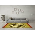 thumbnail image 3 of Ahgly Company Machine Washable Indoor Rectangle Abstract Yellow Contemporary Area Rugs, 2' x 3', 3 of 4
