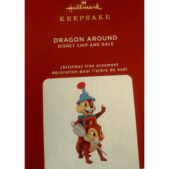 Hallmark Disney Chip and Dale Dragon Around Christmas Ornament New with Box