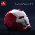 thumbnail image 4 of Casco eléctrico con control de voz Iron Man Mk5, escala 1/1, con ojos LED, máscara de metal, modelo de estatua, juguetes para niños y adultos, regalo de cumpleaños, 4 of 5