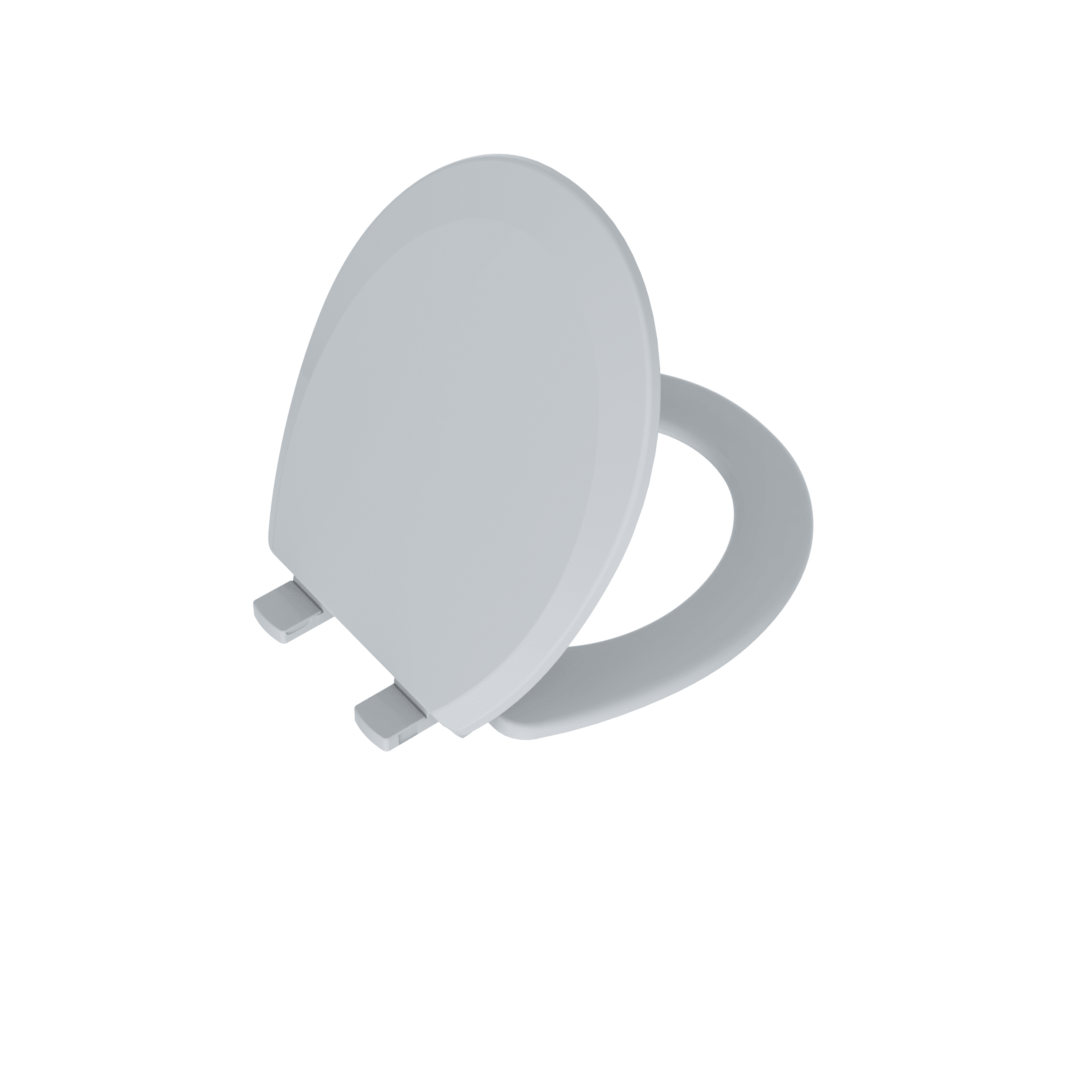 Mainstays Plastic Round Toilet Seat with Easy off in Rich Grey