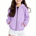 thumbnail image 2 of Bovxnpu Toddler Boys Girls Fall Winter Jacket, Girls' Full-Zip Hoodie Sweatshirt, Boys And Girls Zip Up Hoodies Sweatshirt Casual Jacket Kids Long Sleeve Tops With Pockets, 2 of 8