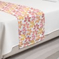 thumbnail image 2 of Autumn Bed Runner, Warm Colored Fall Leaves Botanical Art Design Floral Nature Repetition, Decorative Accent Bedding Scarf for Hotels Homes and Guestrooms, Twin, Orange and Vermilion, by Ambesonne, 2 of 2