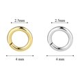 thumbnail image 5 of Alexcraft 1000Pcs Open Jump Rings 14K Gold Plated and Silver Round Rings Connector Clasp Rings Bulk for Jewelry Making Crafts Supplies Necklace Repair 4x0.7mm, 5 of 7