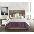 thumbnail image 1 of 9 Piece Mae Comforter Set, Plum - King Size, 1 of 1