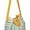 Mint Stripe - Gold Trim, variant on - 2 IN 1 Cross-Over Large Tote Bag - Custom Embroidery Navy Stripe - Navy Trim