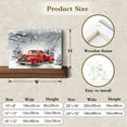 thumbnail image 3 of Christmas Red Truck Wall Art, Snow Covered Pine Tree with Farm Truck Canvas Wall Art, Grey Snowy Winter Framed Wall Art for Living Room Bathroom Bedroom Kitchen Ready to Hang, 10X8 Inches, 3 of 8
